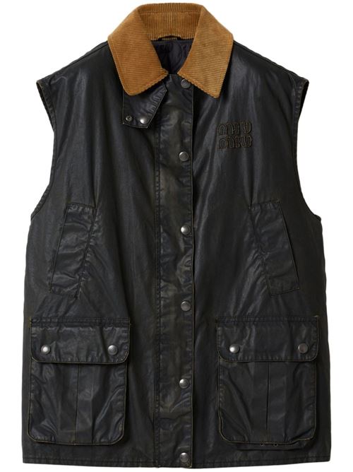 Padded Resin Poplin Vest MIU MIU | ML117115WSF0002